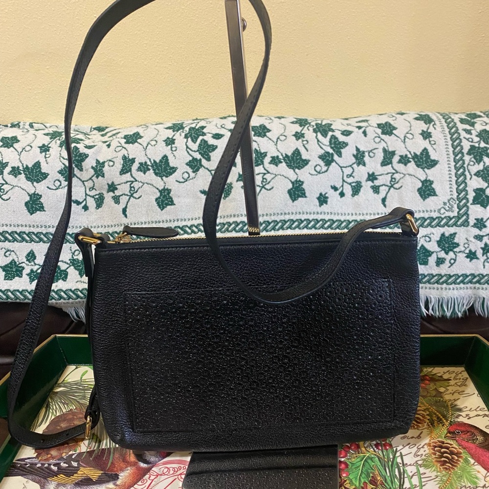 Liperli Elegant Black Leather Shoulder Bag made in Italy